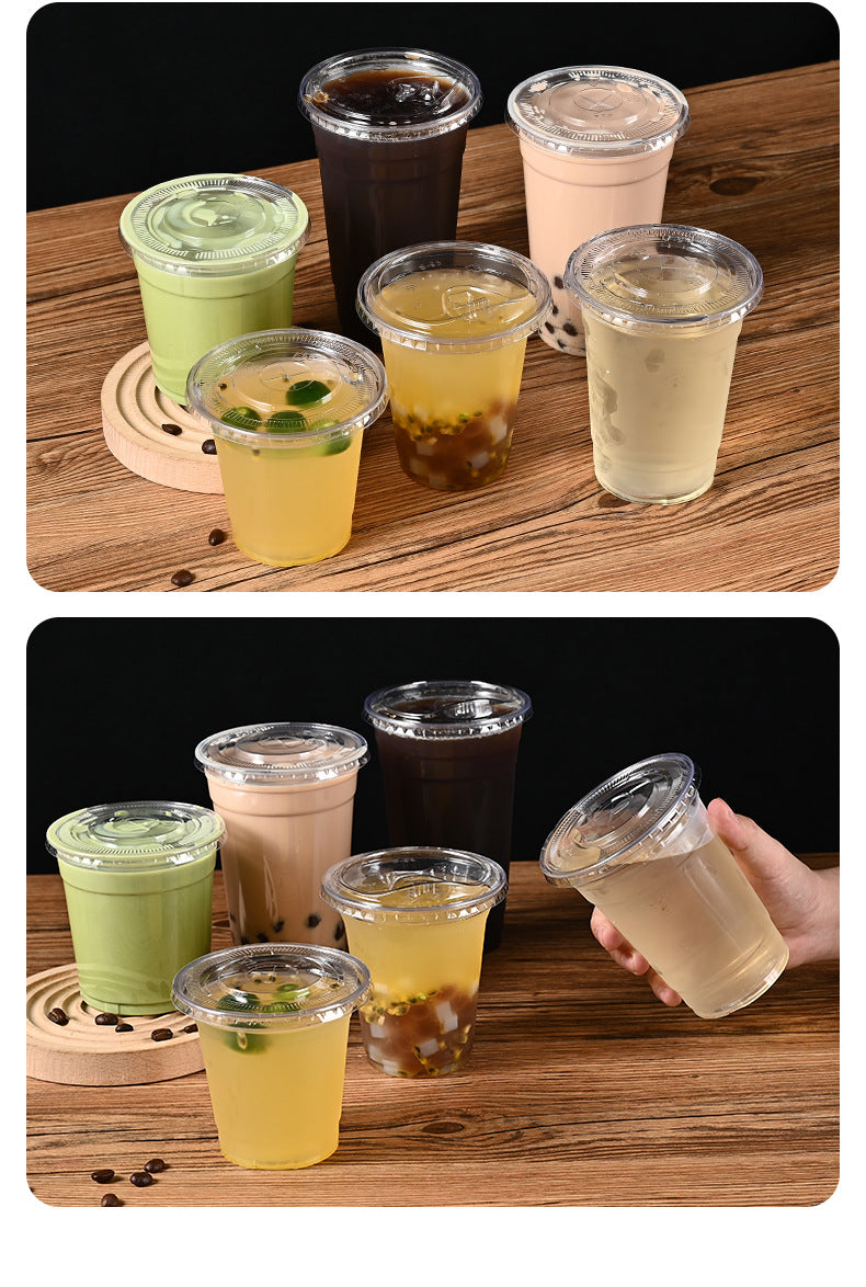 Premium Clear PET Cold Drink Cups | 98mm Diameter | Crystal Visibility for Iced Coffee & Smoothies | Custom Logo Available
