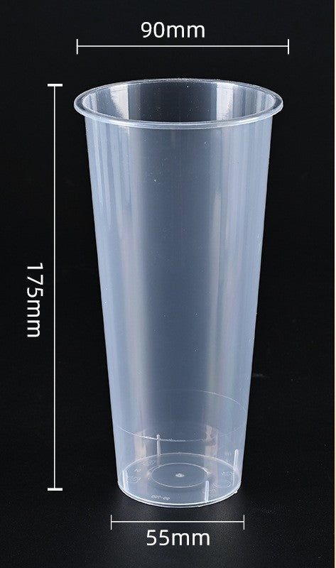 90mm PP Injection Cups | U-Shape & Flat-Cut Styles | Clear High-Quality Boba & Coffee Cups | Custom Logo Available
