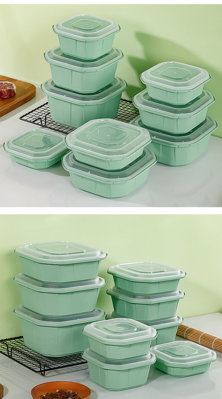 Leak-Proof Disposable Food Containers with Lids, Thickened Square Meal Prep Bowls, Snap-Lock Plastic Takeout Box for Catering & Delivery (380ml-1500ml)