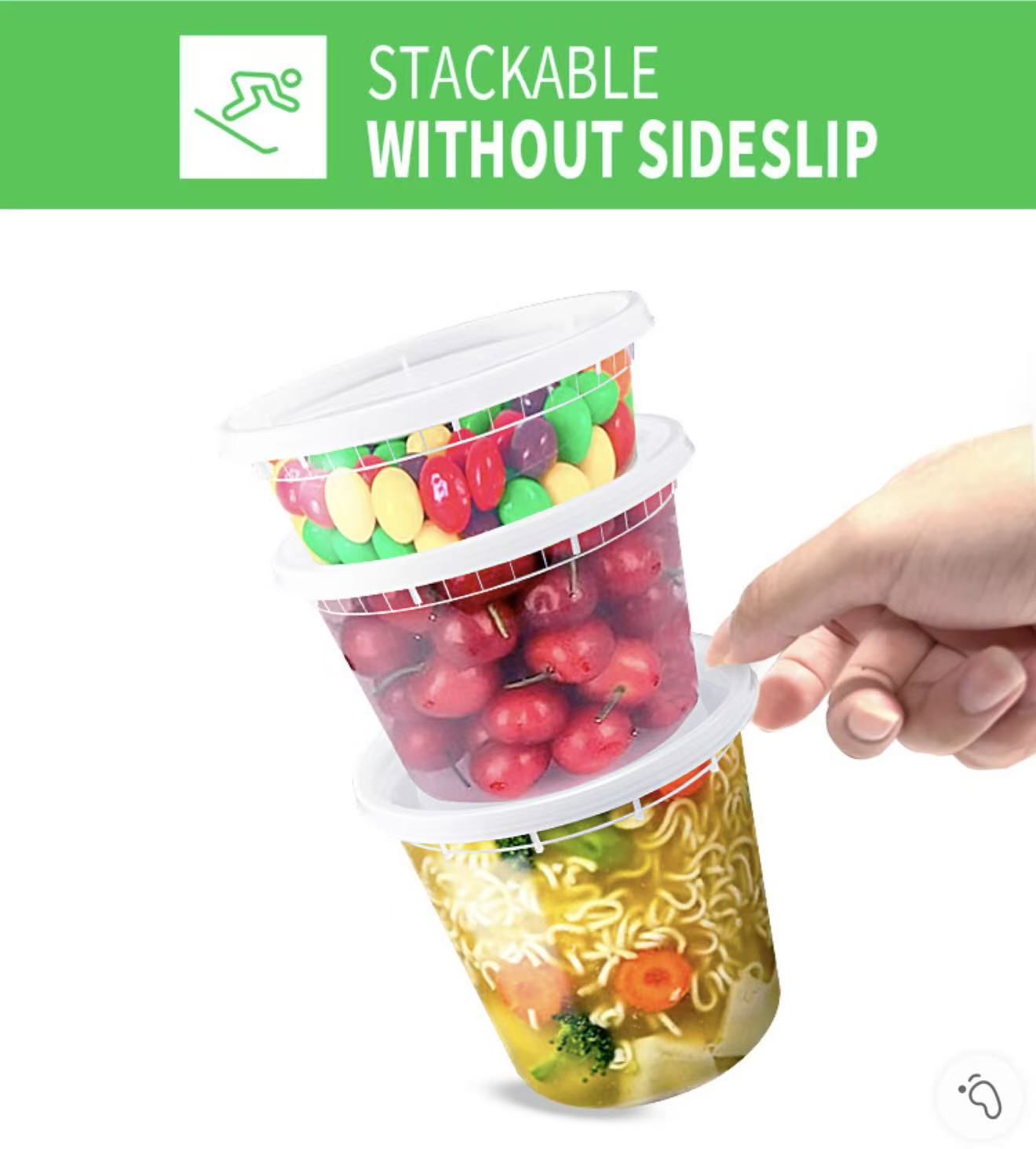 Clear PP Soup Cup With Lid~Transparent Takeout Soup Container (240pcs/case)