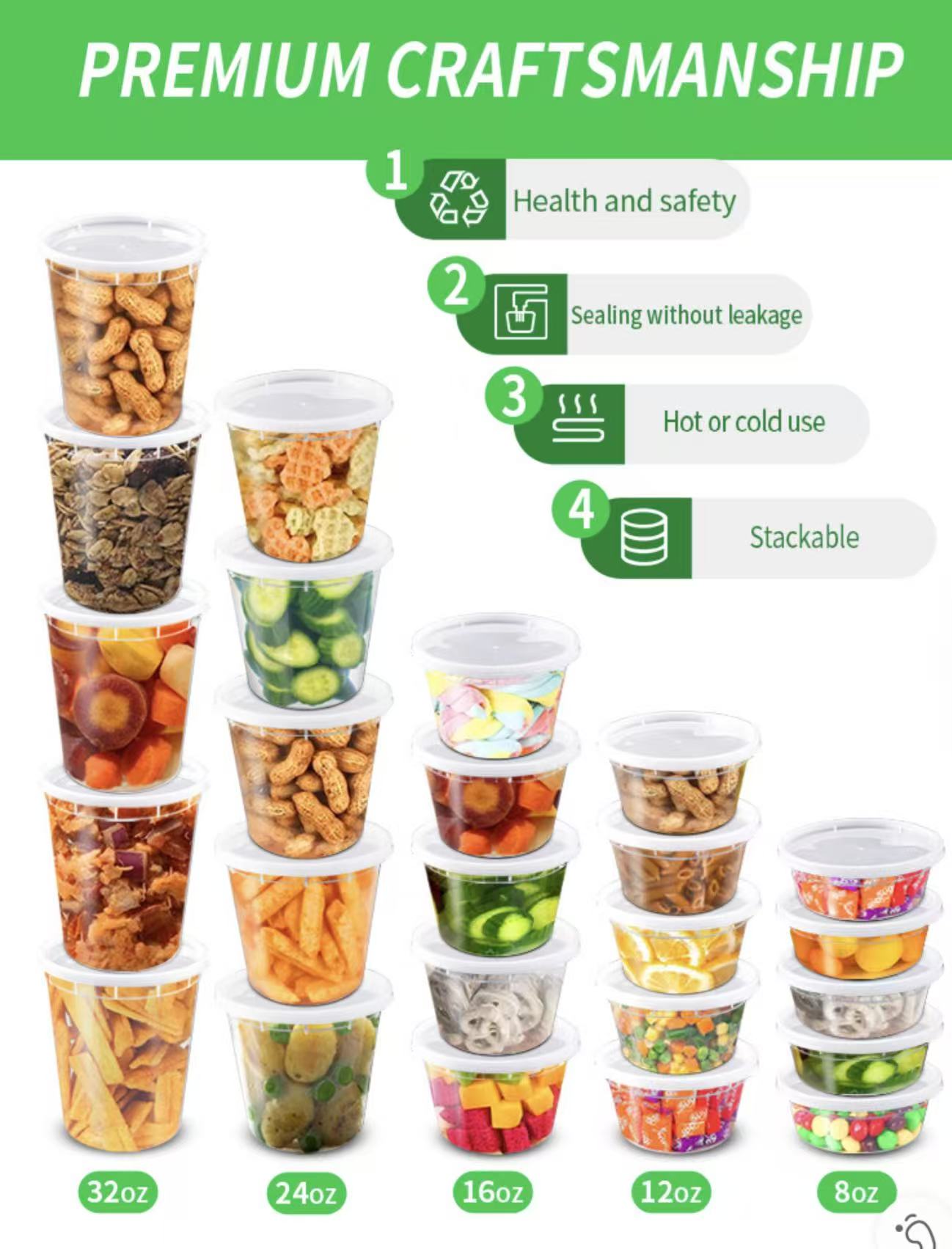 Clear PP Soup Cup With Lid~Transparent Takeout Soup Container (240pcs/case)
