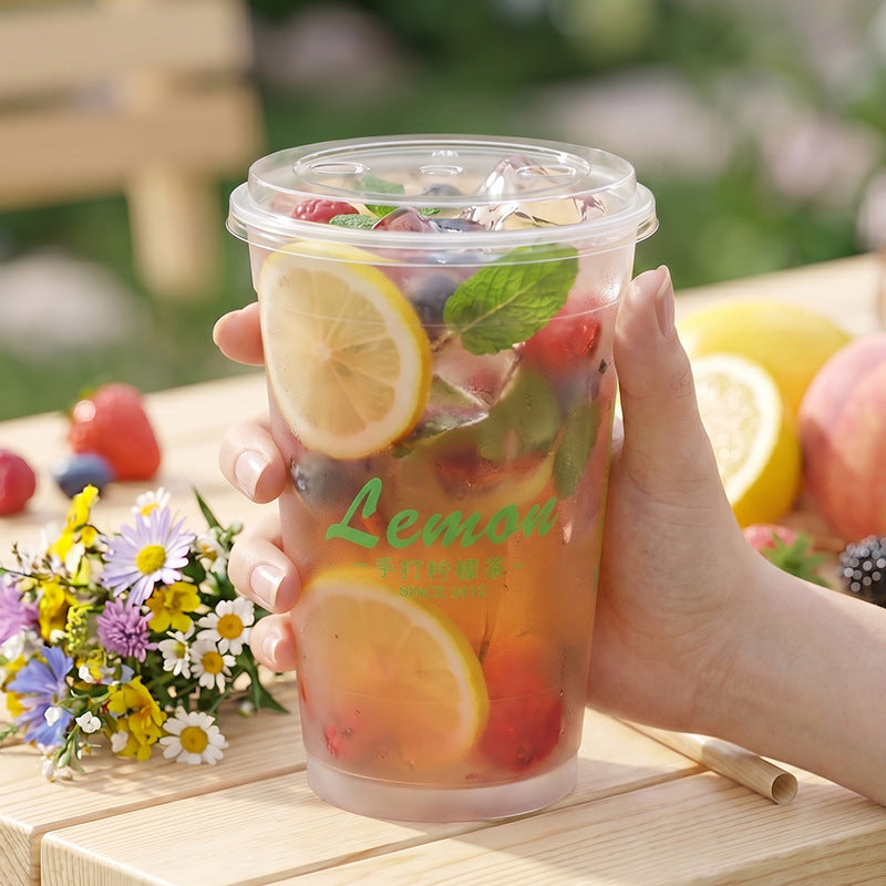 1000ml Premium Frosted PP Beverage Cup | Large Capacity Round Plastic Cold Drink Cup | Custom Logo Available