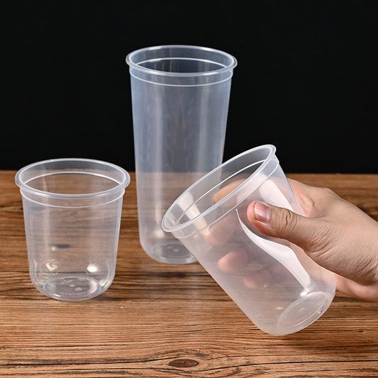90mm U-Shape PP Injection Boba Cups (Cups Only)⁠--Print Logo MOQ 3000+