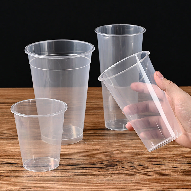 90mm PP Injection Cups | U-Shape & Flat-Cut Styles | Clear High-Quality Boba & Coffee Cups | Custom Logo Available