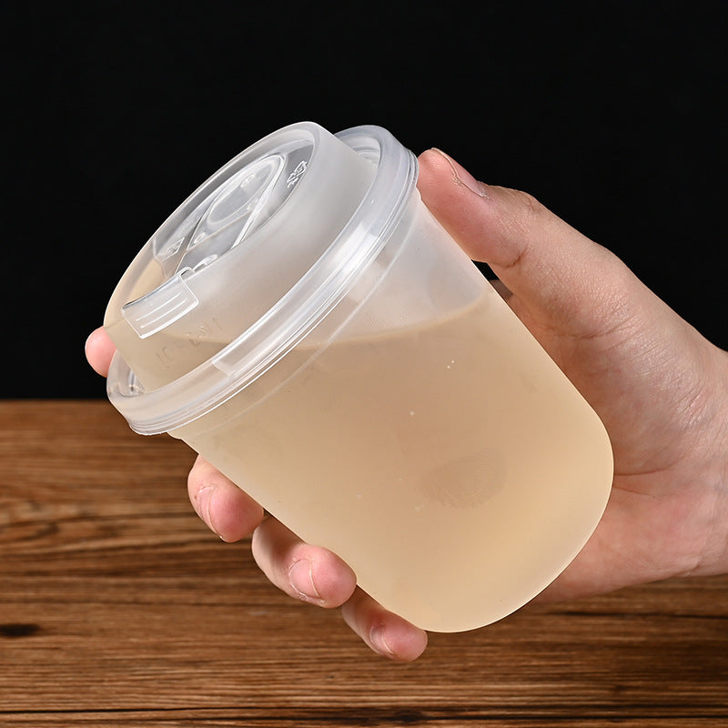 90mm PP Injection Cups | U-Shape & Flat-Cut Styles | Clear High-Quality Boba & Coffee Cups | Custom Logo Available