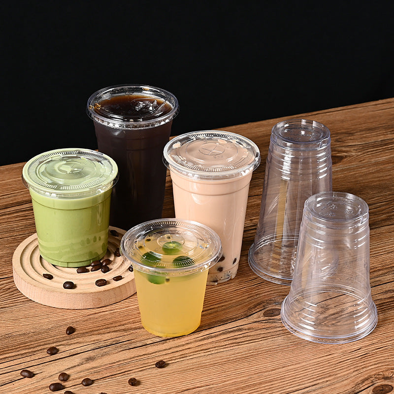 Premium Clear PET Cold Drink Cups | 98mm Diameter | Crystal Visibility for Iced Coffee & Smoothies | Custom Logo Available