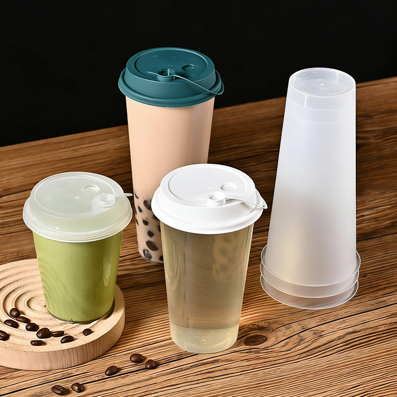 90mm PP Injection Cups | U-Shape & Flat-Cut Styles | Clear High-Quality Boba & Coffee Cups | Custom Logo Available