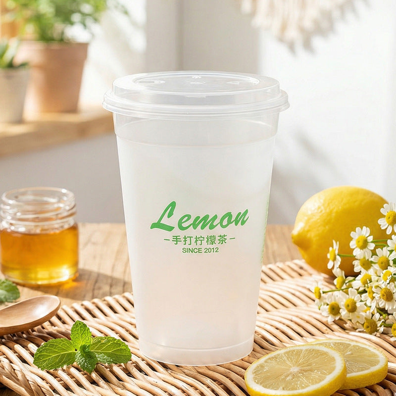 1000ml Premium Frosted PP Beverage Cup | Large Capacity Round Plastic Cold Drink Cup | Custom Logo Available