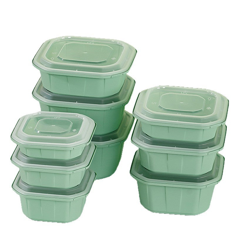 Leak-Proof Disposable Food Containers with Lids, Thickened Square Meal Prep Bowls, Snap-Lock Plastic Takeout Box for Catering & Delivery (380ml-1500ml)