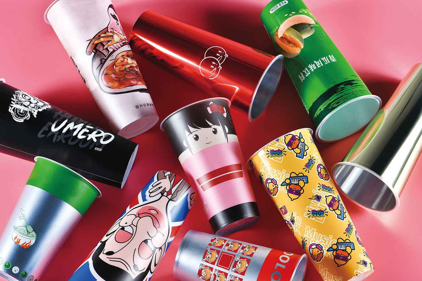 Premium IML (In-Mold Labeling) Plastic Cups - Custom Printed, Heat-Resistant & Heavy Duty for Beverage Packaging