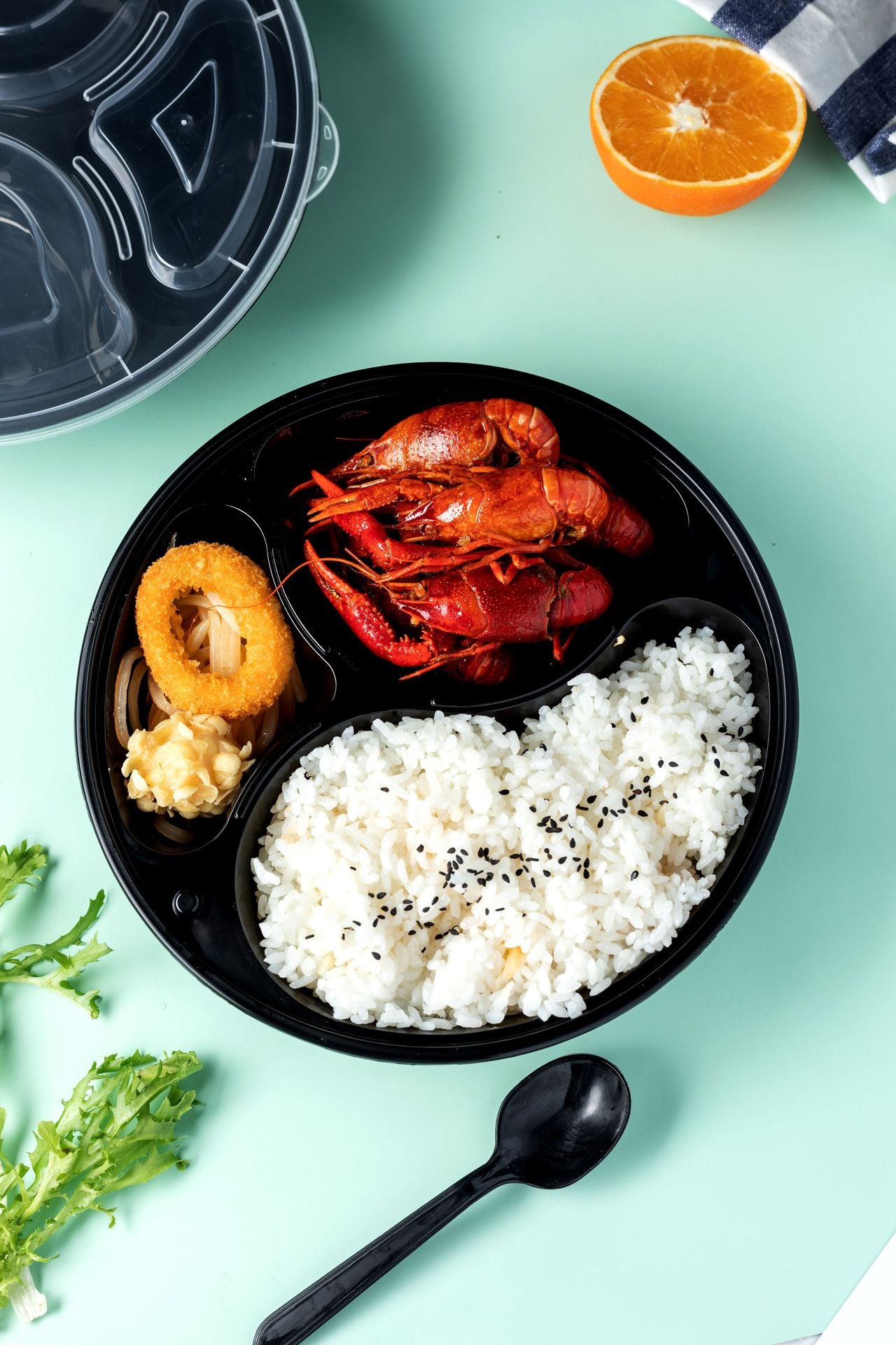 Microwaveable Multi-Compartment Plastic Takeout Boxes with Lids - Custom Logo Available!⁠