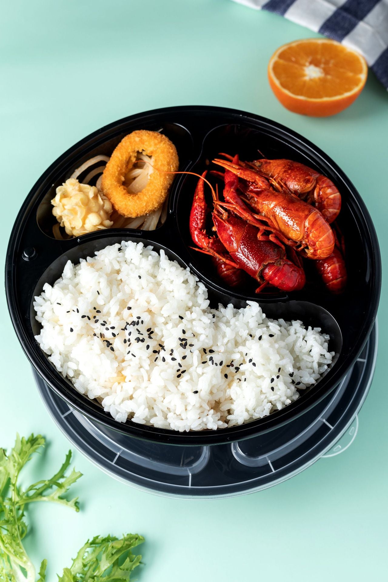 Microwaveable Multi-Compartment Plastic Takeout Boxes with Lids - Custom Logo Available!⁠