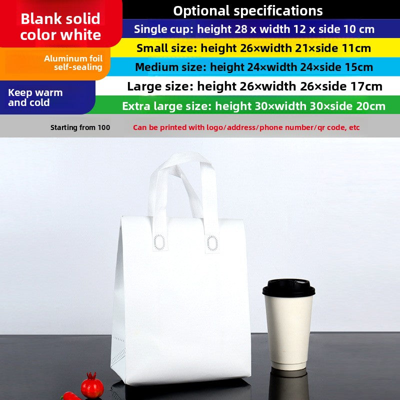 Custom Printed Reusable Non-Woven Thermal Takeout Bags⁠ MOQ +6 Boxes