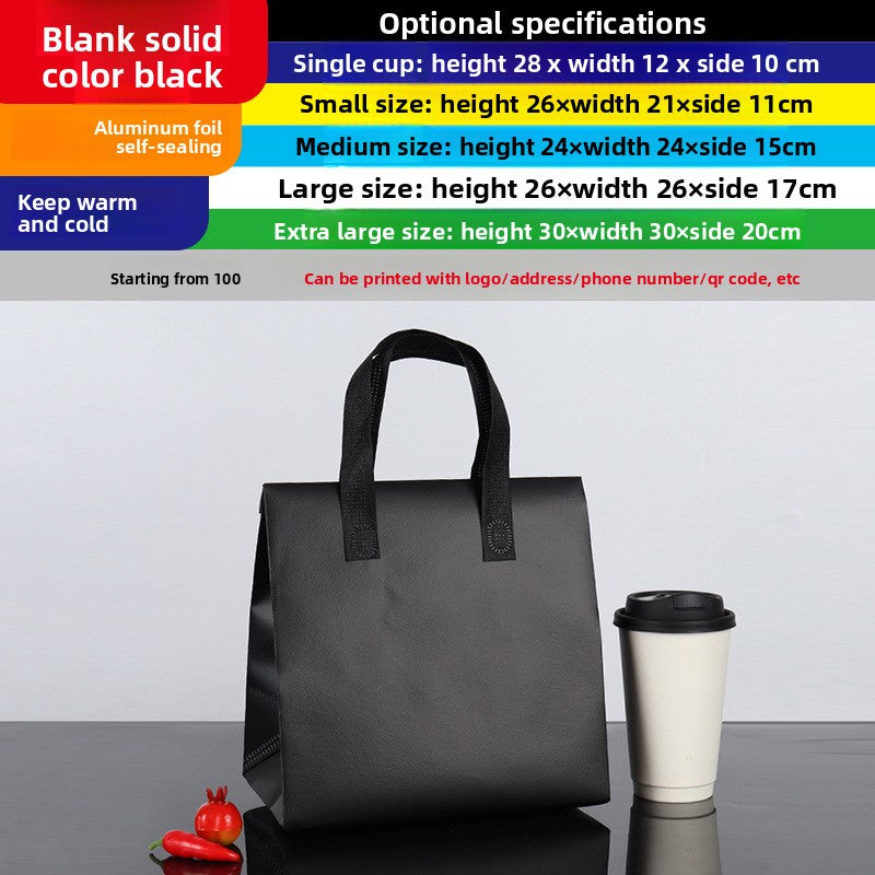 Custom Printed Reusable Non-Woven Thermal Takeout Bags⁠ MOQ +6 Boxes