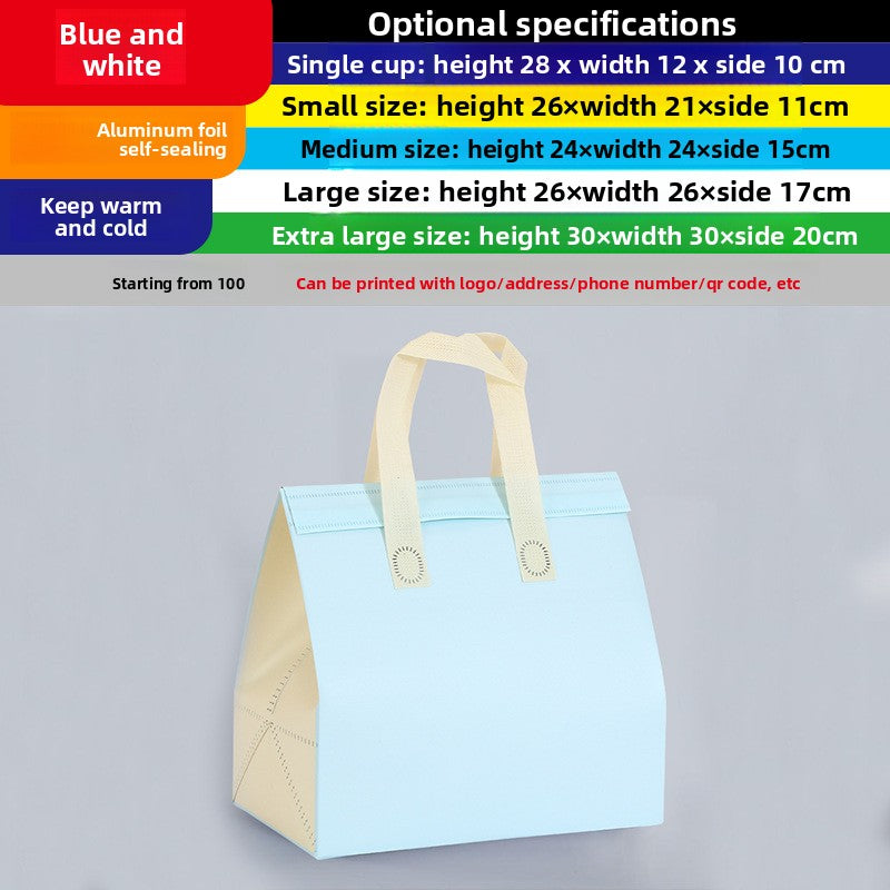 Custom Printed Reusable Non-Woven Thermal Takeout Bags⁠ MOQ +6 Boxes