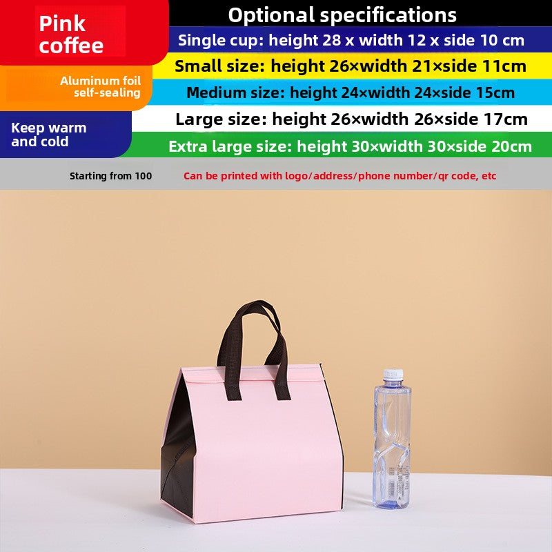 Custom Printed Reusable Non-Woven Thermal Takeout Bags⁠ MOQ +6 Boxes