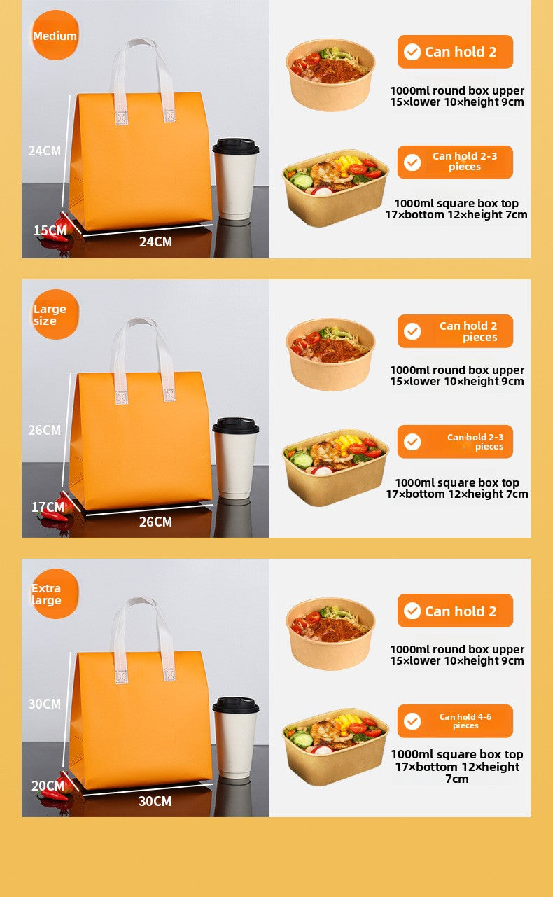 Custom Printed Reusable Non-Woven Thermal Takeout Bags⁠ MOQ +6 Boxes