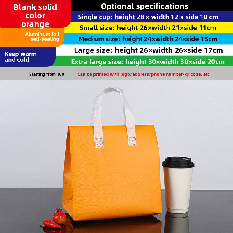 Custom Printed Reusable Non-Woven Thermal Takeout Bags⁠ MOQ +6 Boxes
