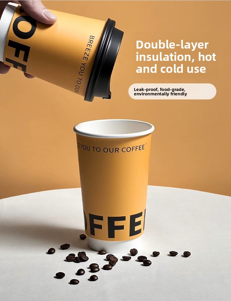 Premium Double-Wall Insulated Paper Coffee Cups | Custom Printed Disposable Hot Drink Cups⁠