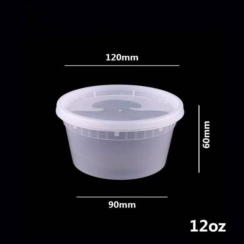 ⁠Wholesale Clear Plastic Soup & Porridge Containers with Lids (240/Case)⁠