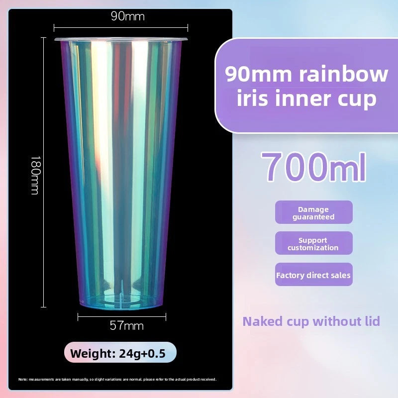 Premium IML In-Mold Labeling Injection Rainbow Cups  - Custom Logo Available