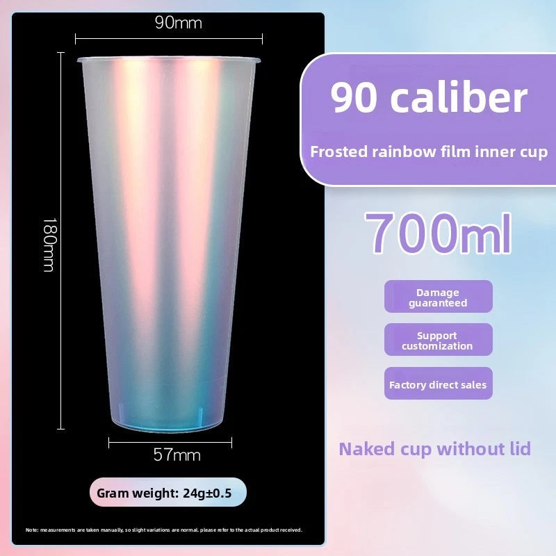 Premium IML In-Mold Labeling Injection Rainbow Cups  - Custom Logo Available