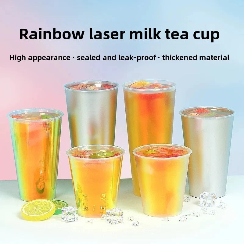 Premium IML In-Mold Labeling Injection Rainbow Cups  - Custom Logo Available
