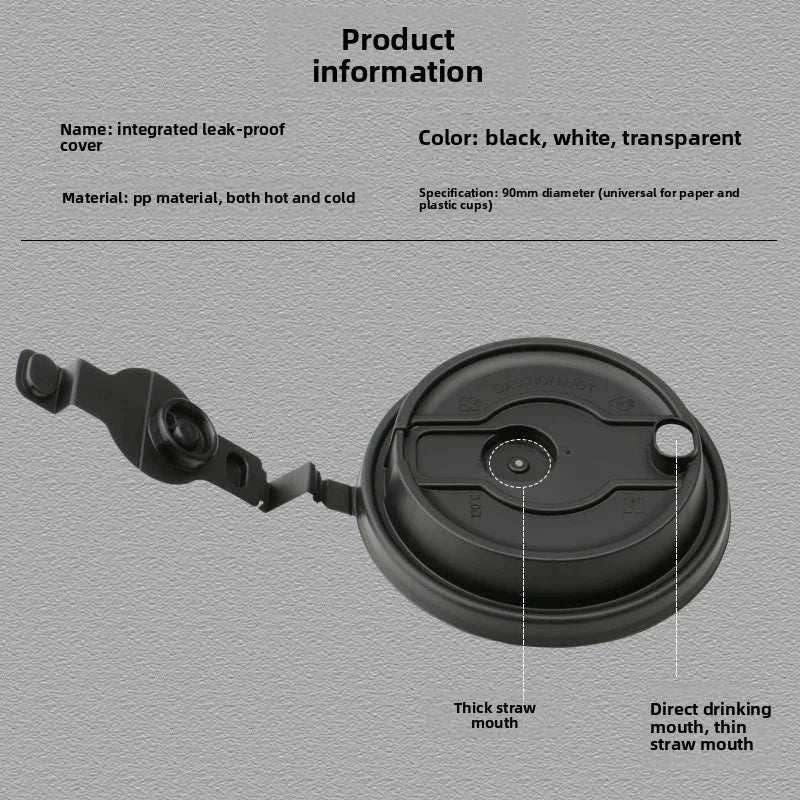 Premium Integrated Leak-Proof Coffee Cup Lids | Universal Fit for Paper & Plastic Cups