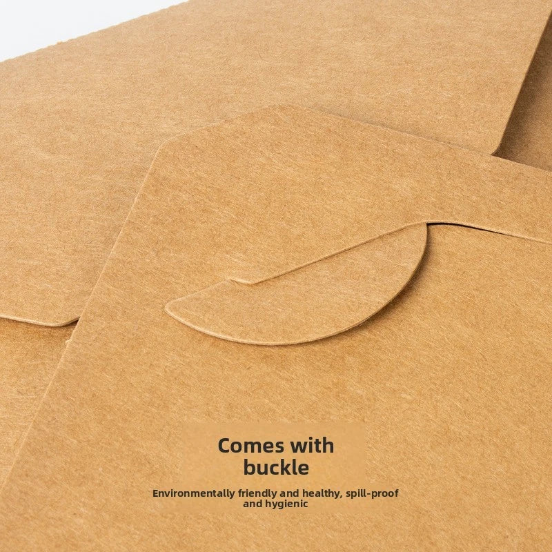 Disposable kraft paper packing box takeaway fried chicken bibimbap lunch (180pcs/case)