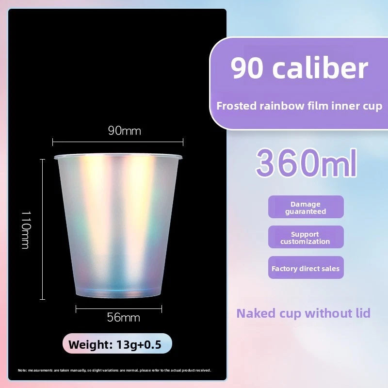 Premium IML In-Mold Labeling Injection Rainbow Cups  - Custom Logo Available