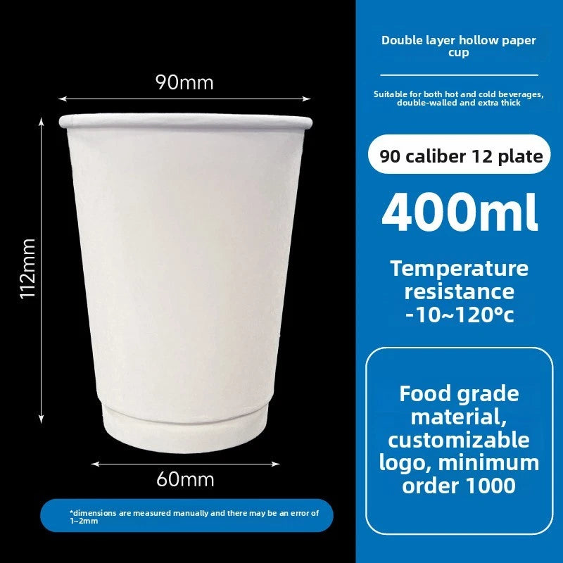 Double Wall Paper Coffee Cups (500pcs/case)--Print Logo Mix Sizes 3000+