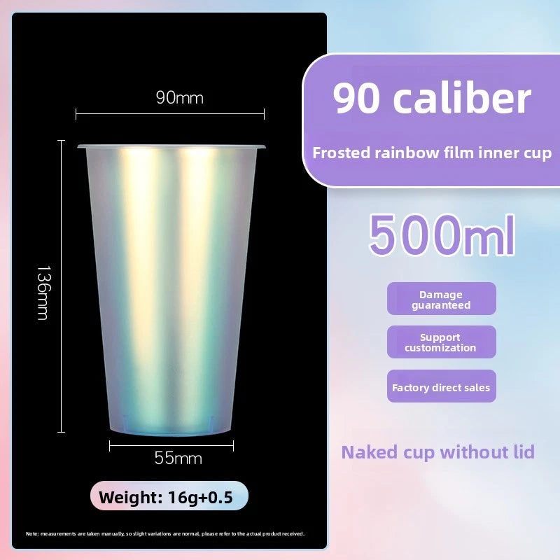 Premium IML In-Mold Labeling Injection Rainbow Cups  - Custom Logo Available