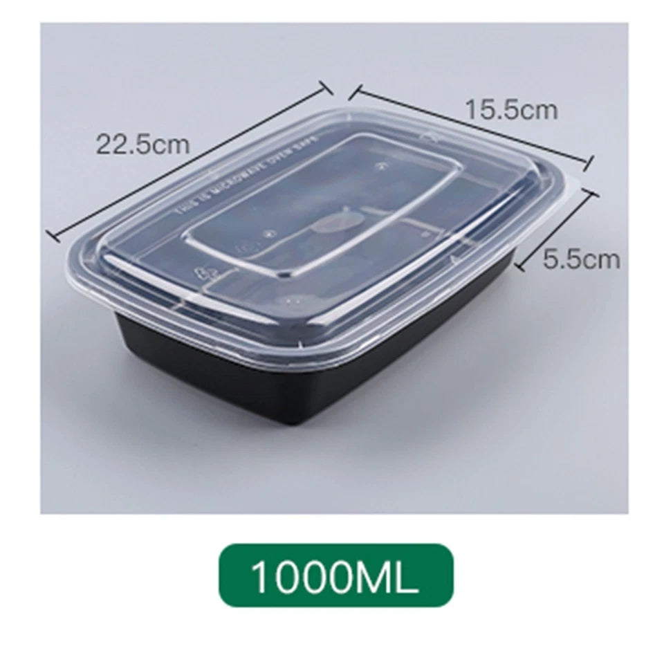 Heavy Duty PP To-Go Lunch Boxs with Clear Lids - Wholesale Stock⁠