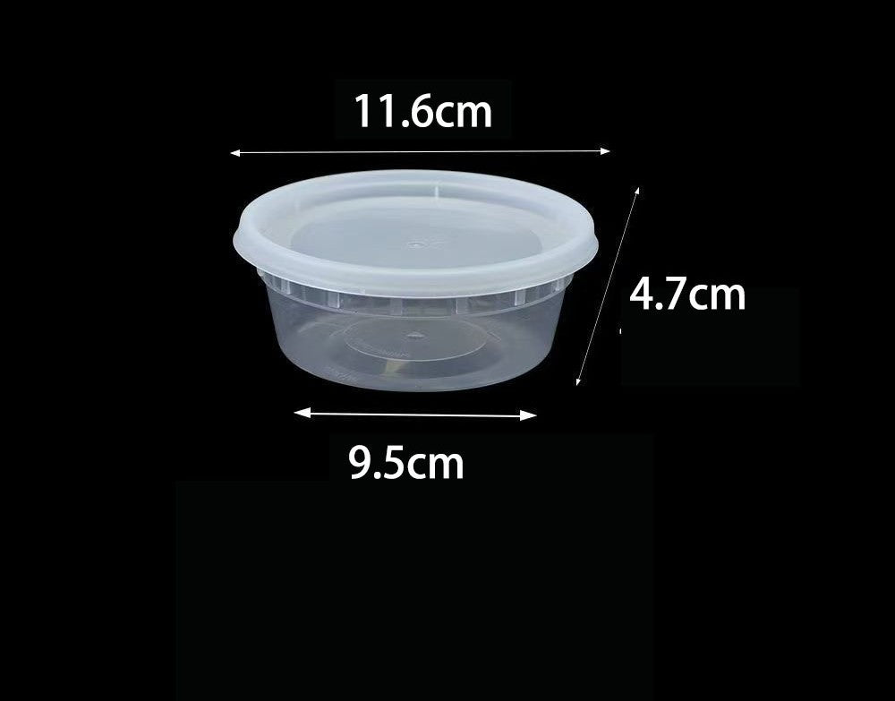 ⁠Wholesale Clear Plastic Soup & Porridge Containers with Lids (240/Case)⁠