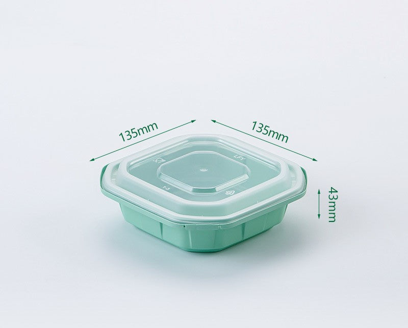 Leak-Proof Disposable Food Containers with Lids, Thickened Square Meal Prep Bowls, Snap-Lock Plastic Takeout Box for Catering & Delivery (380ml-1500ml)