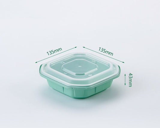 Leak-Proof Disposable Food Containers with Lids, Thickened Square Meal Prep Bowls, Snap-Lock Plastic Takeout Box for Catering & Delivery (380ml-1500ml)