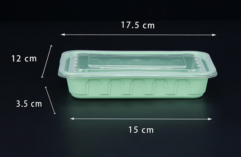 Premium Leak-Proof Plastic Disposable Lunch Box with Lids | 3 Color Options (Green, Black, White) | Thickened Meal Prep & Takeout Containers
