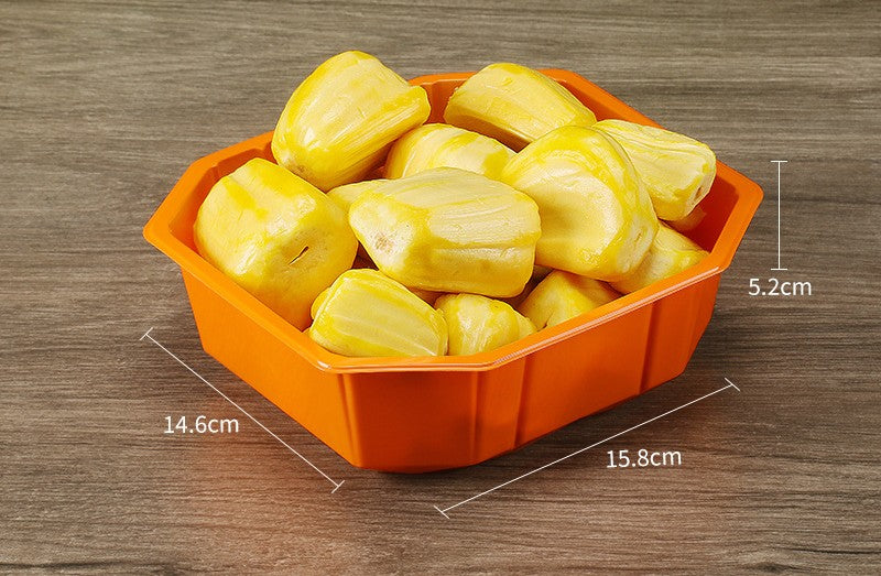 Disposable PET Fresh Produce Trays | Rectangular Fruit & Vegetable Packaging Boxes | Clear & Multi-Color Options