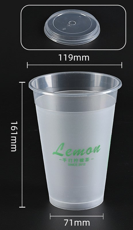 1000ml Premium Frosted PP Beverage Cup | Large Capacity Round Plastic Cold Drink Cup | Custom Logo Available