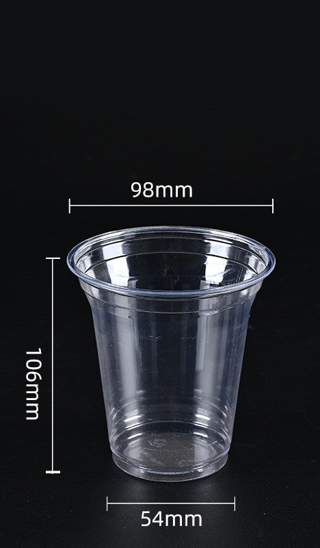 Premium Clear PET Cold Drink Cups | 98mm Diameter | Crystal Visibility for Iced Coffee & Smoothies | Custom Logo Available