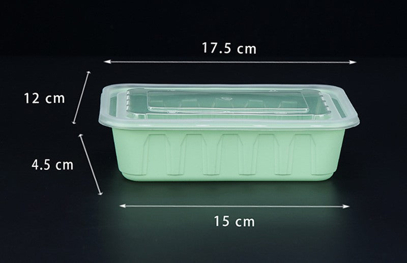Premium Leak-Proof Plastic Disposable Lunch Box with Lids | 3 Color Options (Green, Black, White) | Thickened Meal Prep & Takeout Containers