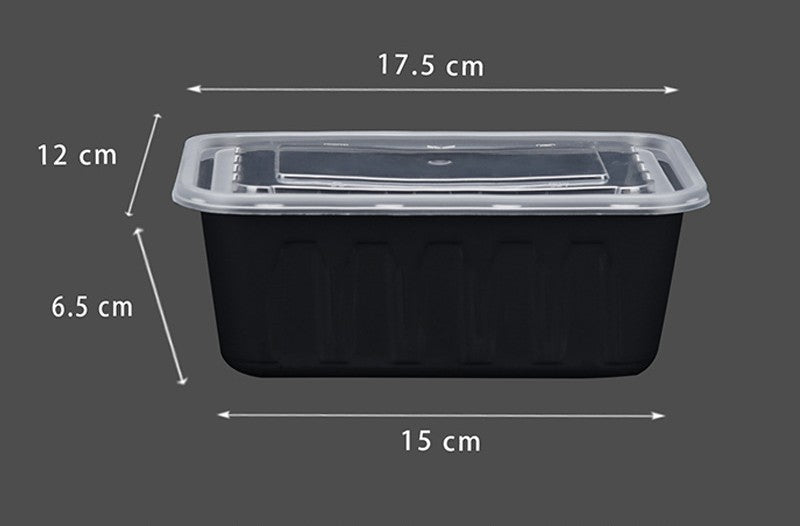 Premium Leak-Proof Plastic Disposable Lunch Box with Lids | 3 Color Options (Green, Black, White) | Thickened Meal Prep & Takeout Containers