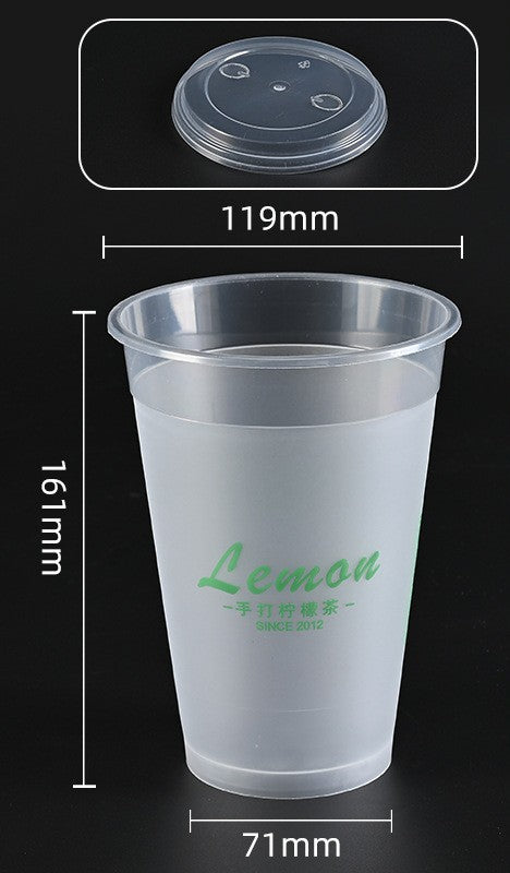 1000ml Premium Frosted PP Beverage Cup | Large Capacity Round Plastic Cold Drink Cup | Custom Logo Available