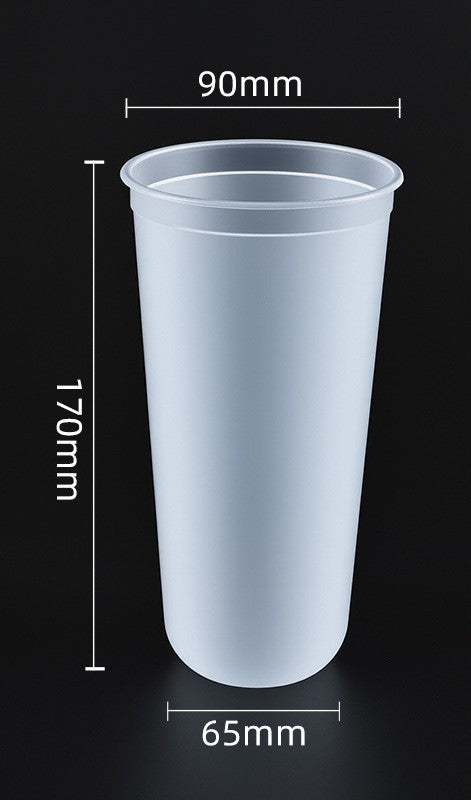 90mm PP Injection Cups | U-Shape & Flat-Cut Styles | Clear High-Quality Boba & Coffee Cups | Custom Logo Available