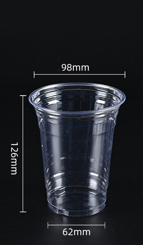 Premium Clear PET Cold Drink Cups | 98mm Diameter | Crystal Visibility for Iced Coffee & Smoothies | Custom Logo Available