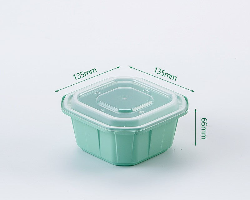 Leak-Proof Disposable Food Containers with Lids, Thickened Square Meal Prep Bowls, Snap-Lock Plastic Takeout Box for Catering & Delivery (380ml-1500ml)