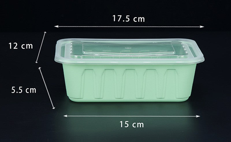 Premium Leak-Proof Plastic Disposable Lunch Box with Lids | 3 Color Options (Green, Black, White) | Thickened Meal Prep & Takeout Containers