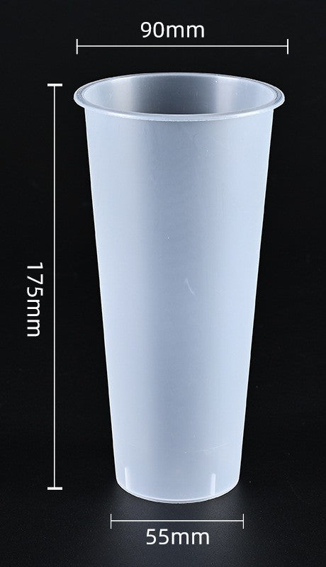 90mm PP Injection Cups | U-Shape & Flat-Cut Styles | Clear High-Quality Boba & Coffee Cups | Custom Logo Available