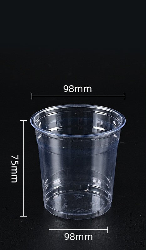 Premium Clear PET Cold Drink Cups | 98mm Diameter | Crystal Visibility for Iced Coffee & Smoothies | Custom Logo Available