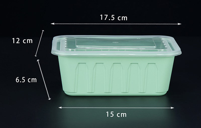 Premium Leak-Proof Plastic Disposable Lunch Box with Lids | 3 Color Options (Green, Black, White) | Thickened Meal Prep & Takeout Containers